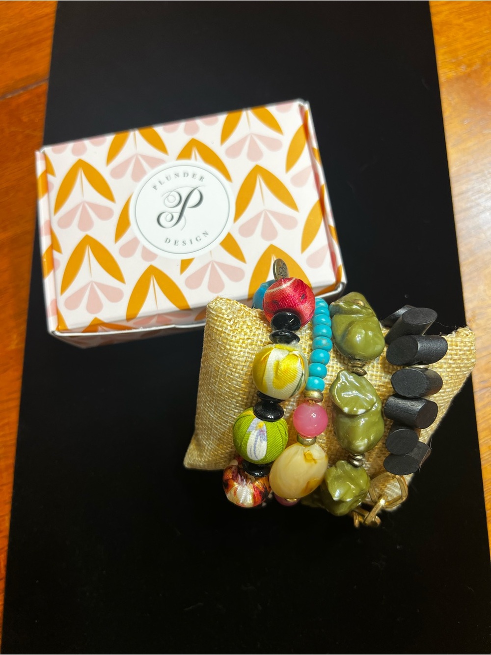Plunder Multicolor Beaded Bracelet Stack with Turquoise and Olive Accents
